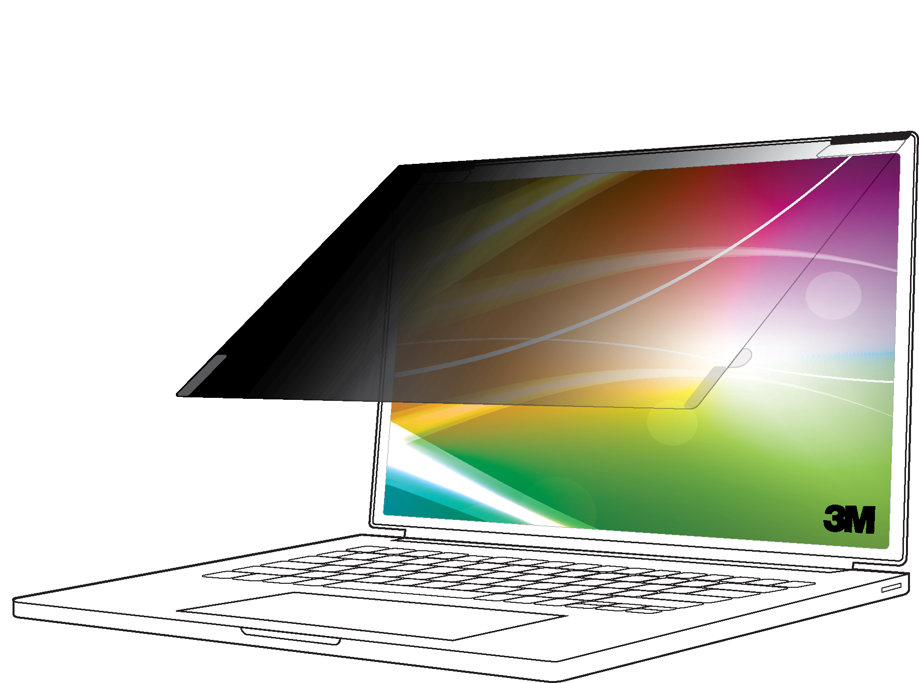 3M Bright Screen Privacy Filter for Apple® MacBook Pro® 16 2019, 16:10, BPNAP004