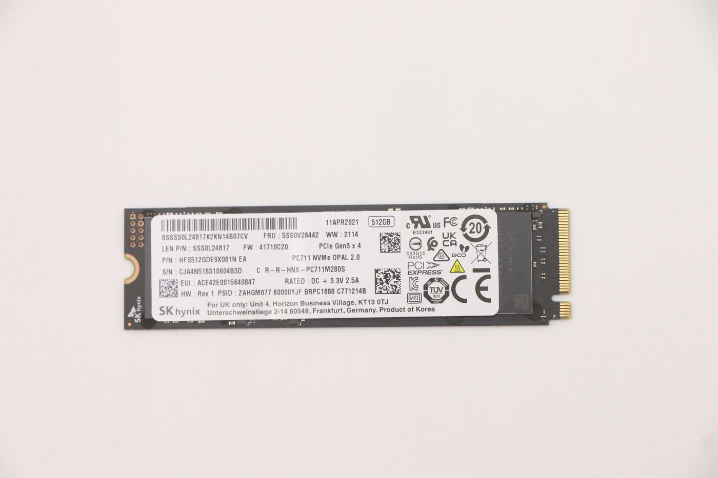 Lenovo 512GB M.2 2280 PCIe 3.0 x4 SSD