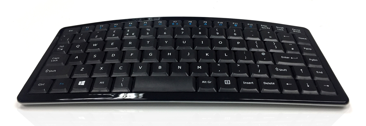 Accuratus Curve keyboard Home RF Wireless + USB QWERTY UK International Black