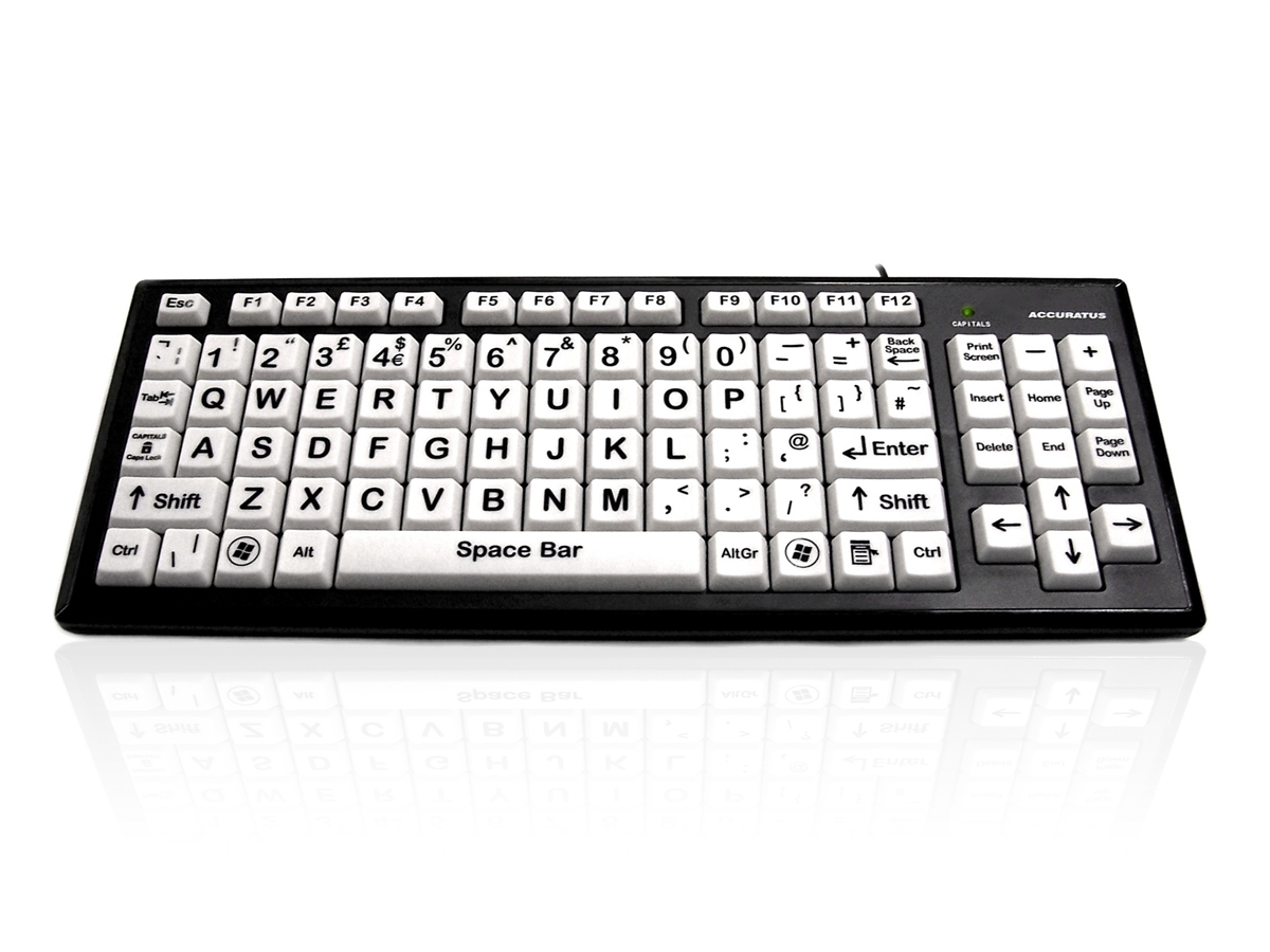 Accuratus Monster 2 keyboard Office USB QWERTY UK International Black, White