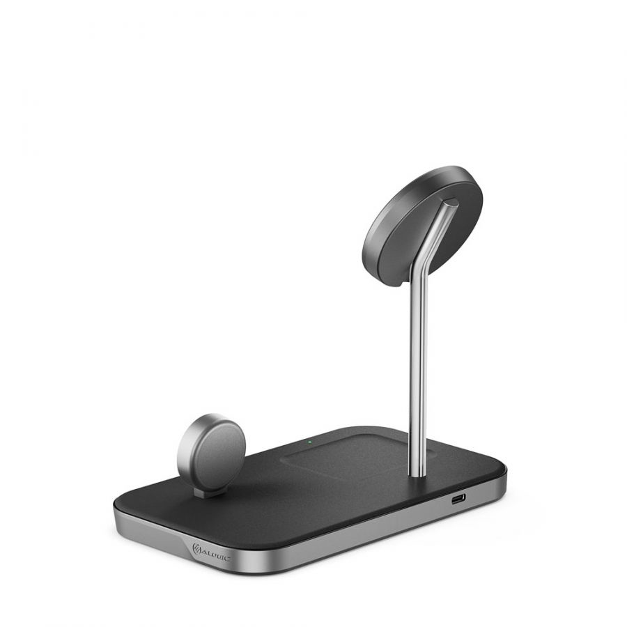 ALOGIC MSP31CS15W mobile device charger Headset, Smartphone, Smartwatch Black USB Wireless charging Fast charging Indoor