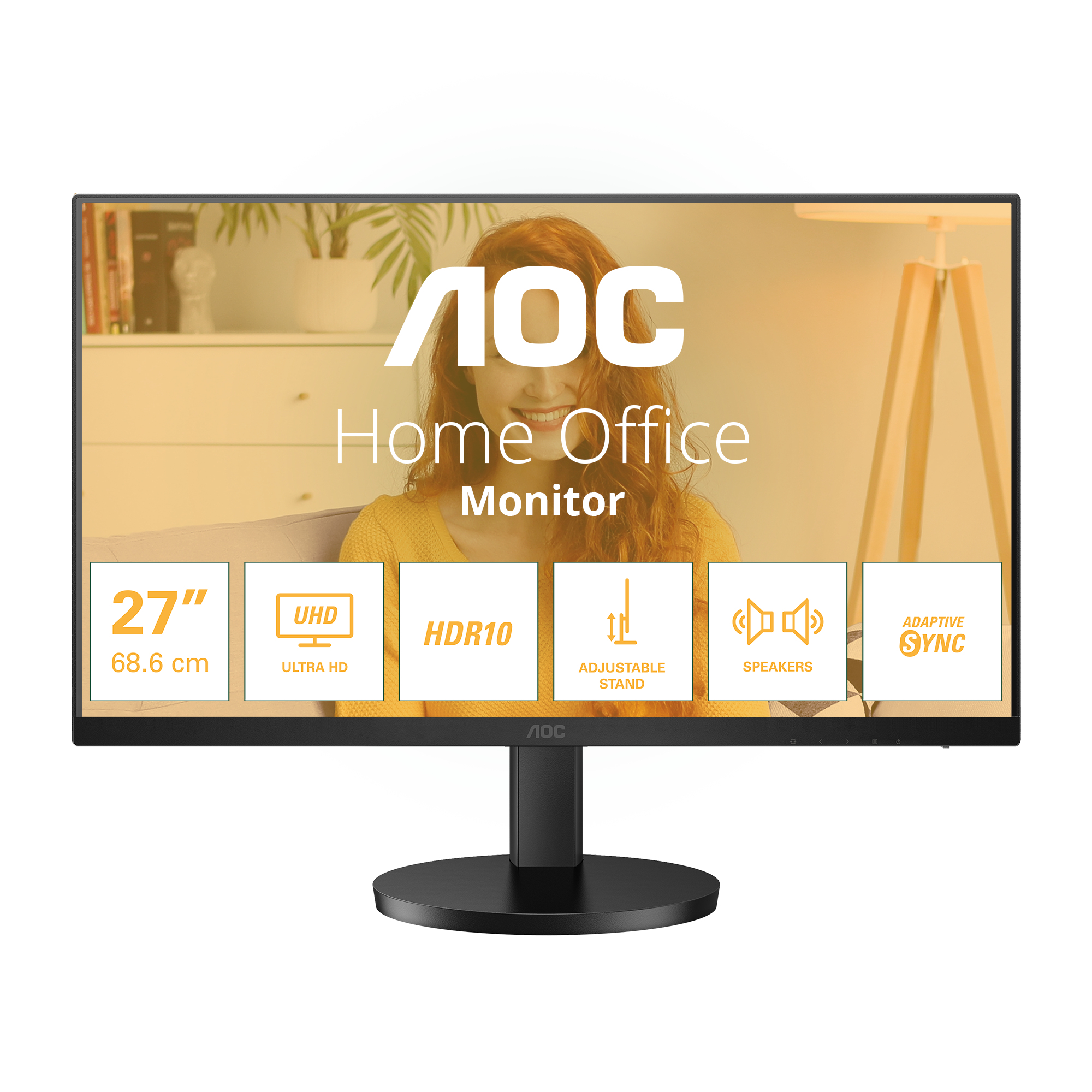 AOC U27B3AF computer monitor 68.6 cm (27") 3840 x 2160 pixels 4K Ultra HD LED Black