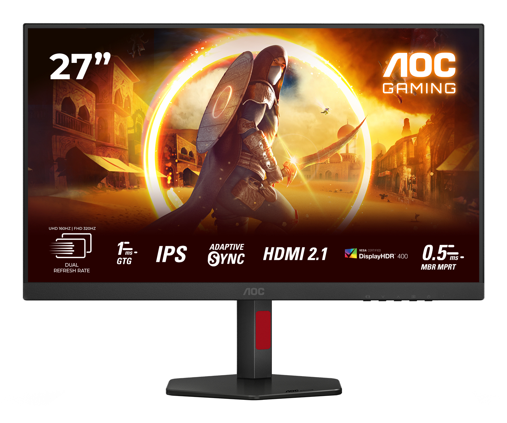 AOC G4 U27G4R computer monitor 68.6 cm (27") 3840 x 2160 pixels 4K Ultra HD LED Black, Red