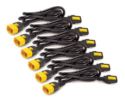 APC Power Cord Kit (6 cables), Locking, C13 to C14, 1.8m