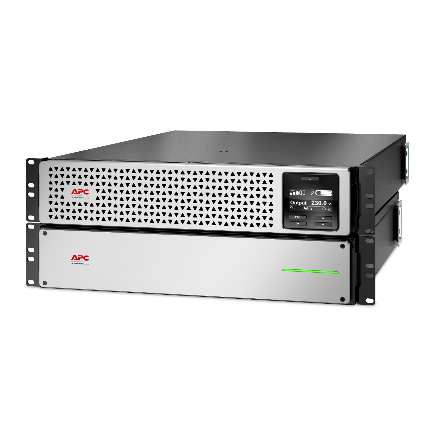 APC Smart-UPS On-Line, 3kVA, Lithium-ion, Rackmount 4U, 230V, 6x C13+2x C19 IEC outlets, SmartSlot, Extended long runtime, Rail kit included