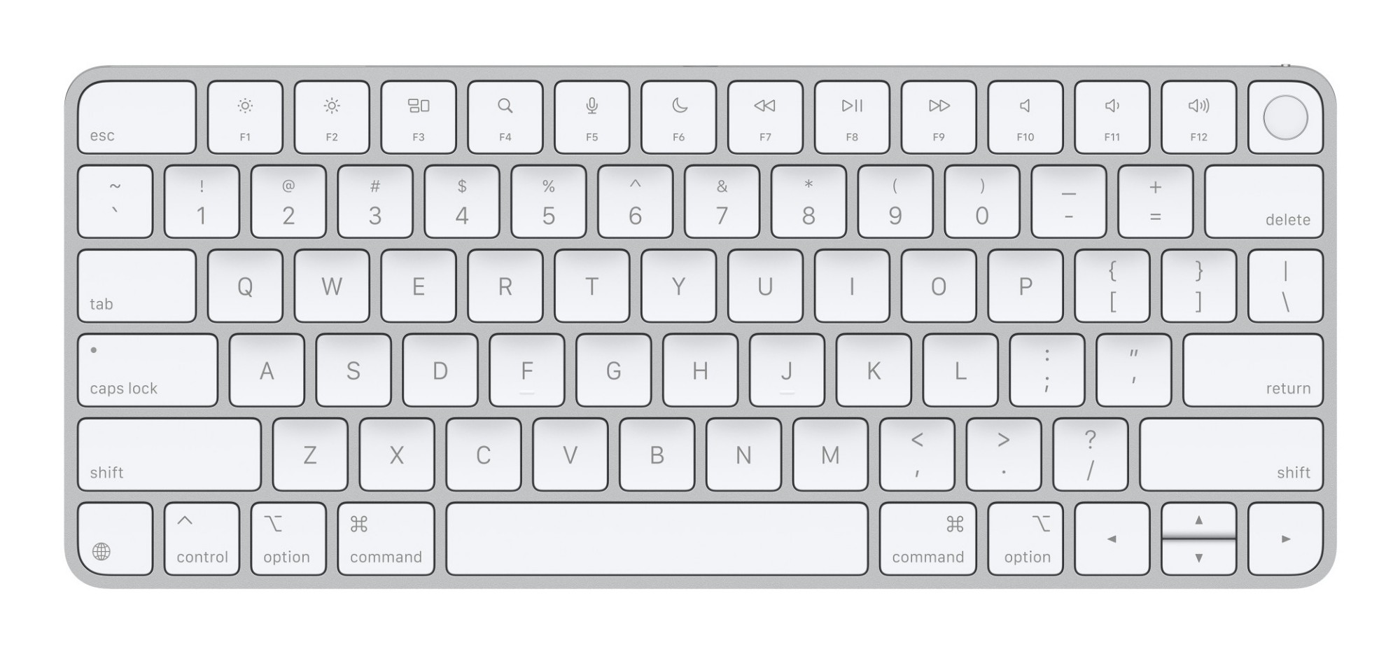Apple Magic Keyboard with Touch ID for Mac models with silicon (USB–C) - US English