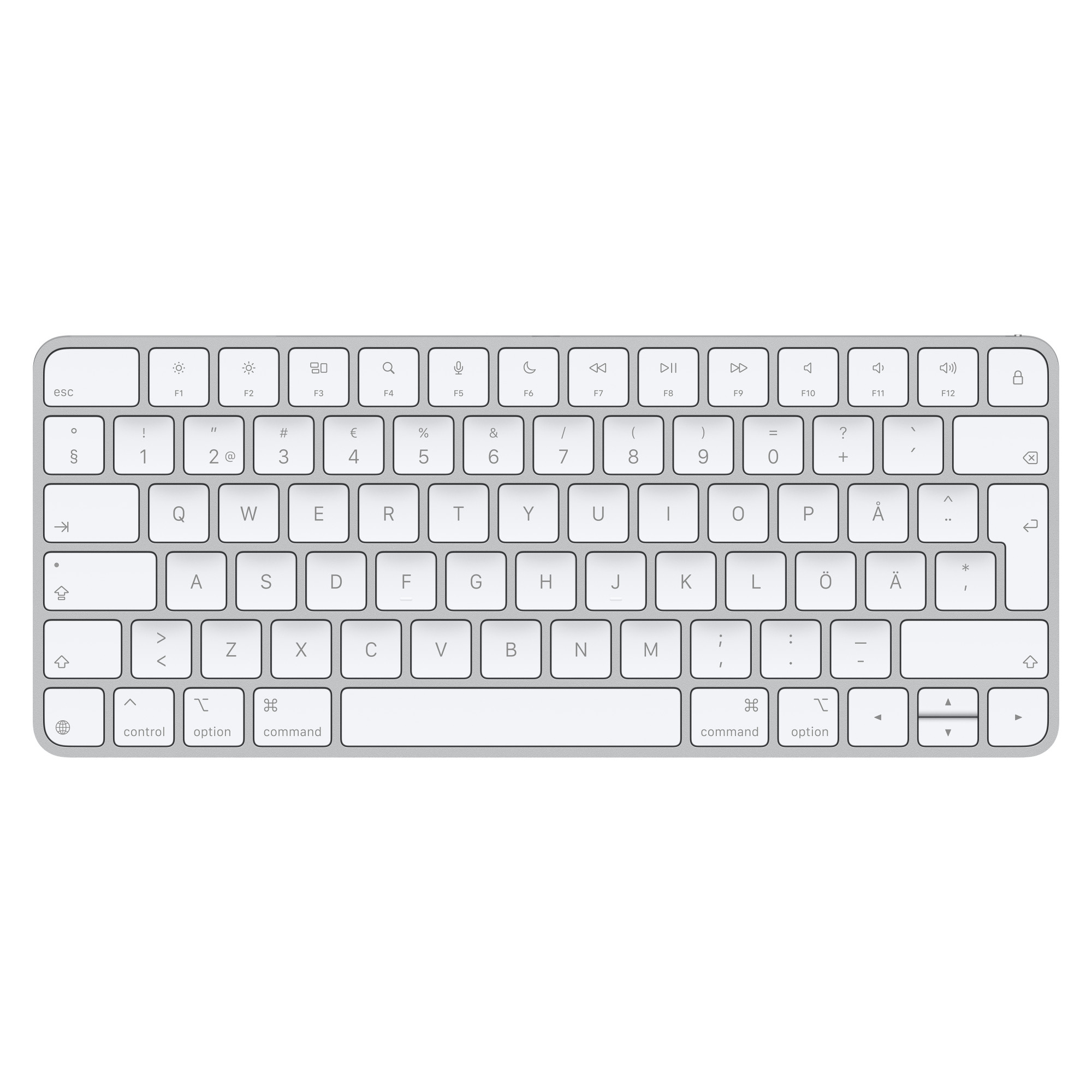 Apple Magic keyboard Universal USB + Bluetooth QWERTY Finnish, Swedish White