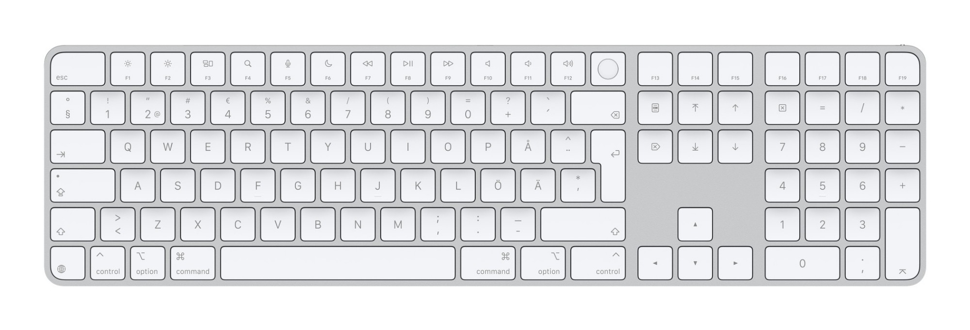 Apple Magic keyboard Universal USB + Bluetooth QWERTY Swedish White