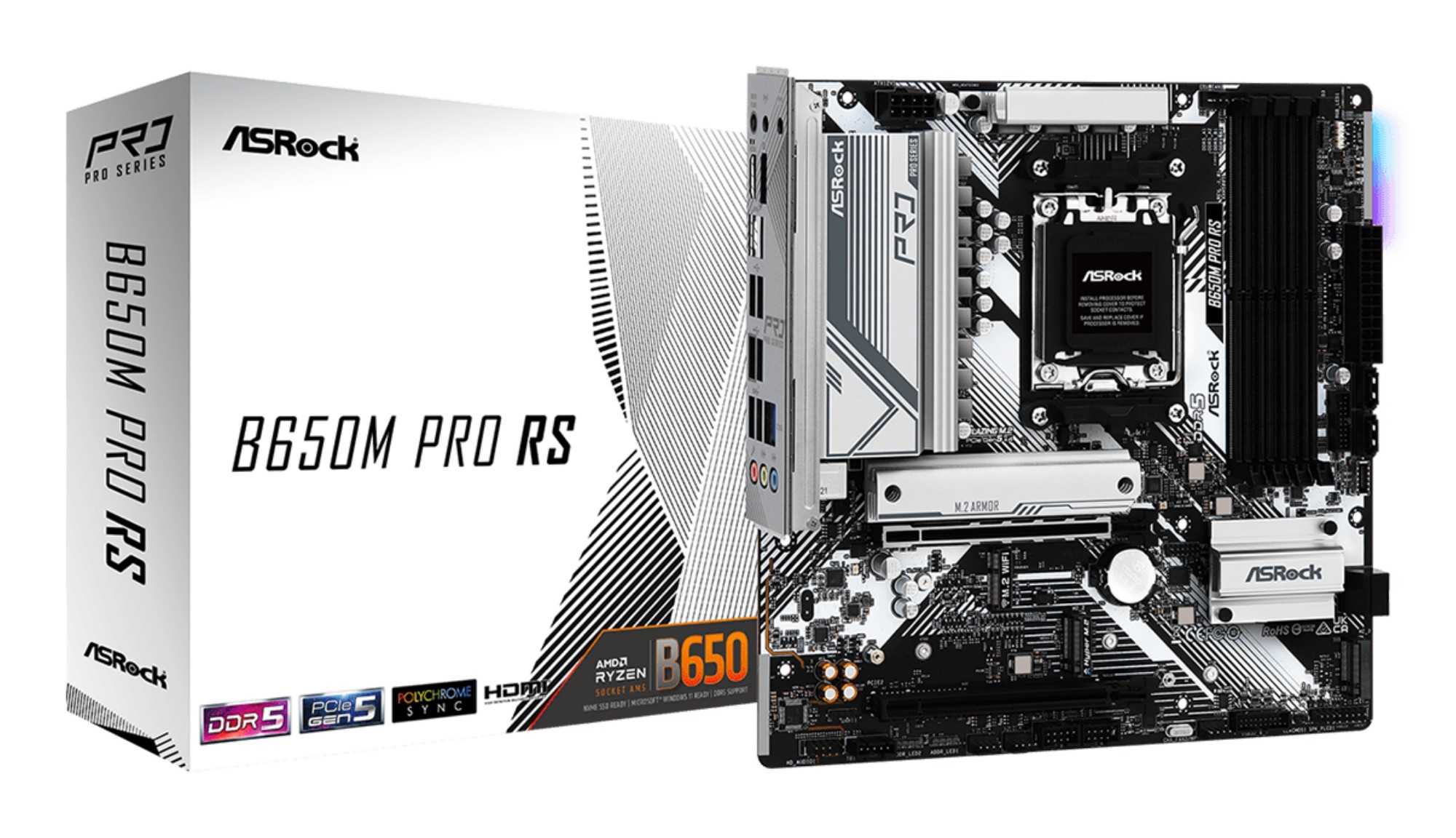 Asrock B650M Pro RS AMD B650 Socket AM5 micro ATX