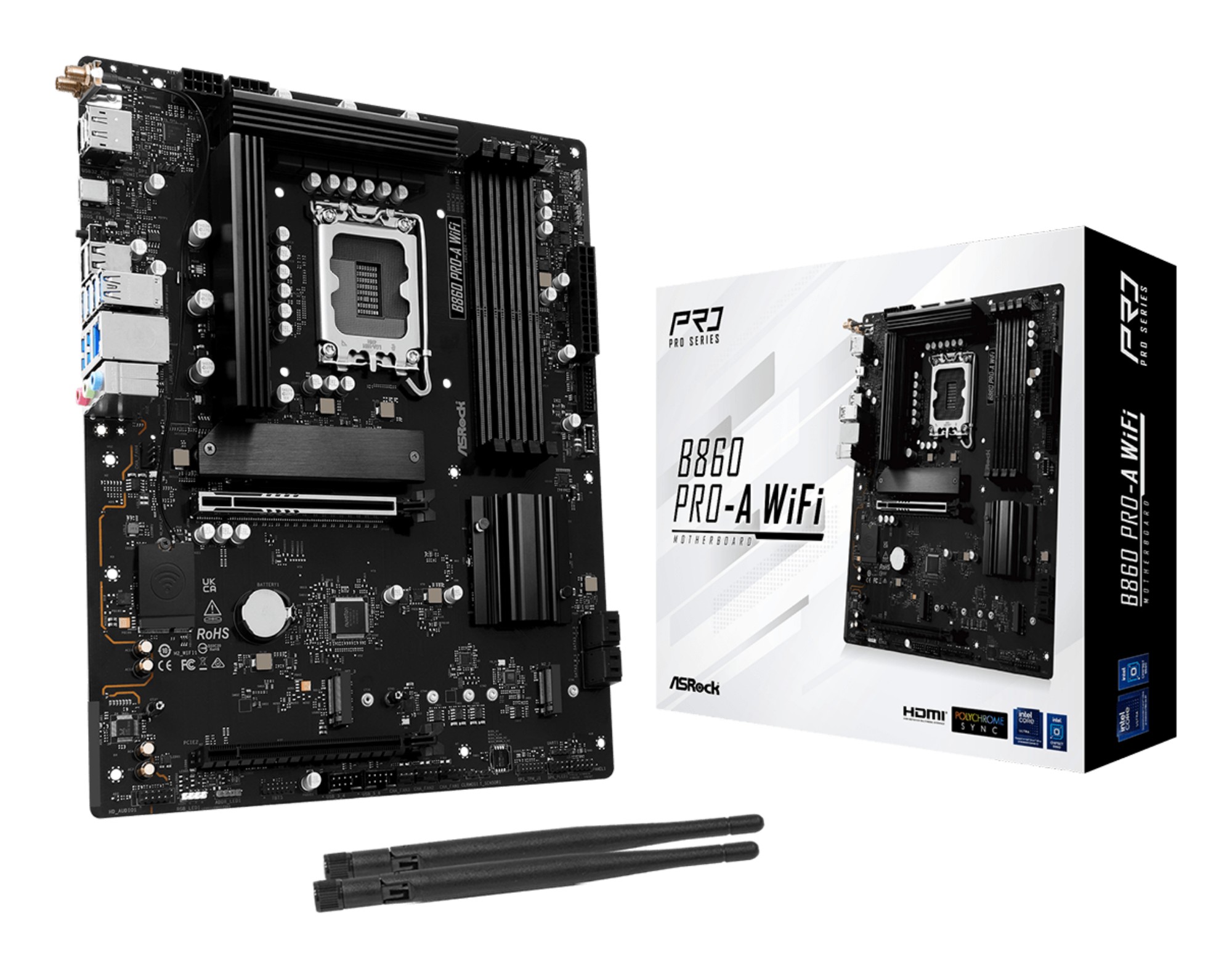 Asrock B860 Pro-A WiFi Intel B860 LGA 1851 (Socket V1) ATX