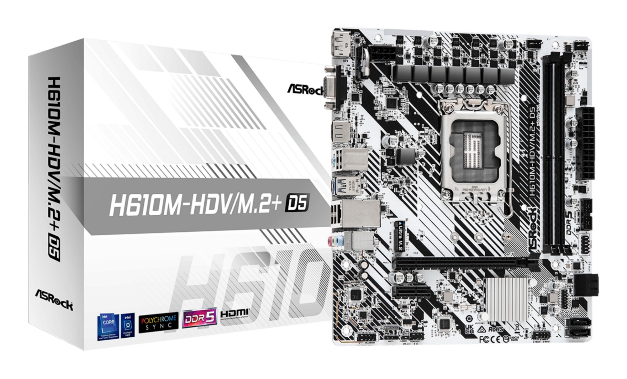 Asrock H610M-HDV/M.2+ D5 Intel H610 LGA 1700 micro ATX