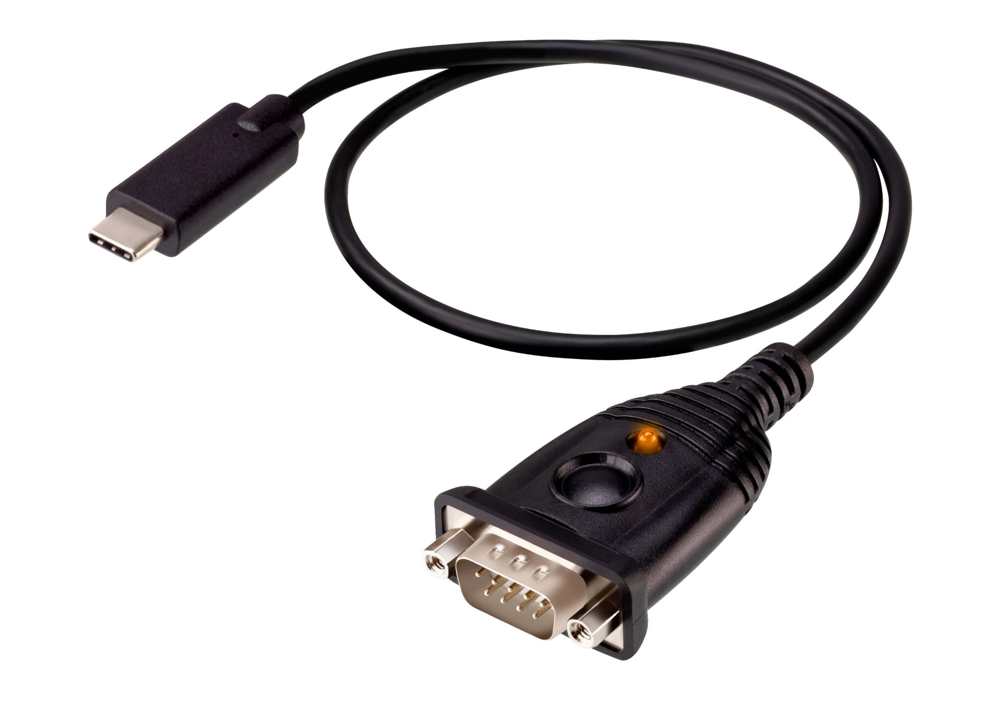 ATEN UC232C serial cable Black 0.45 m USB Type-C DB-9