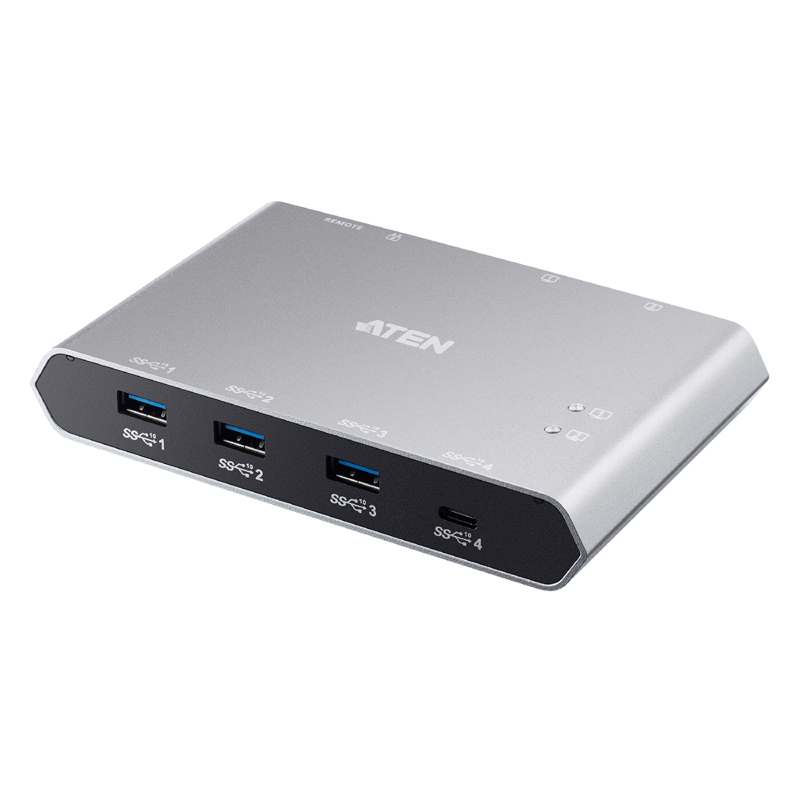 ATEN US3342 - USB peripheral sharing switch - 3 x USB 3.2 Gen 2 + 1 x USB-C (power delivery) - desktop