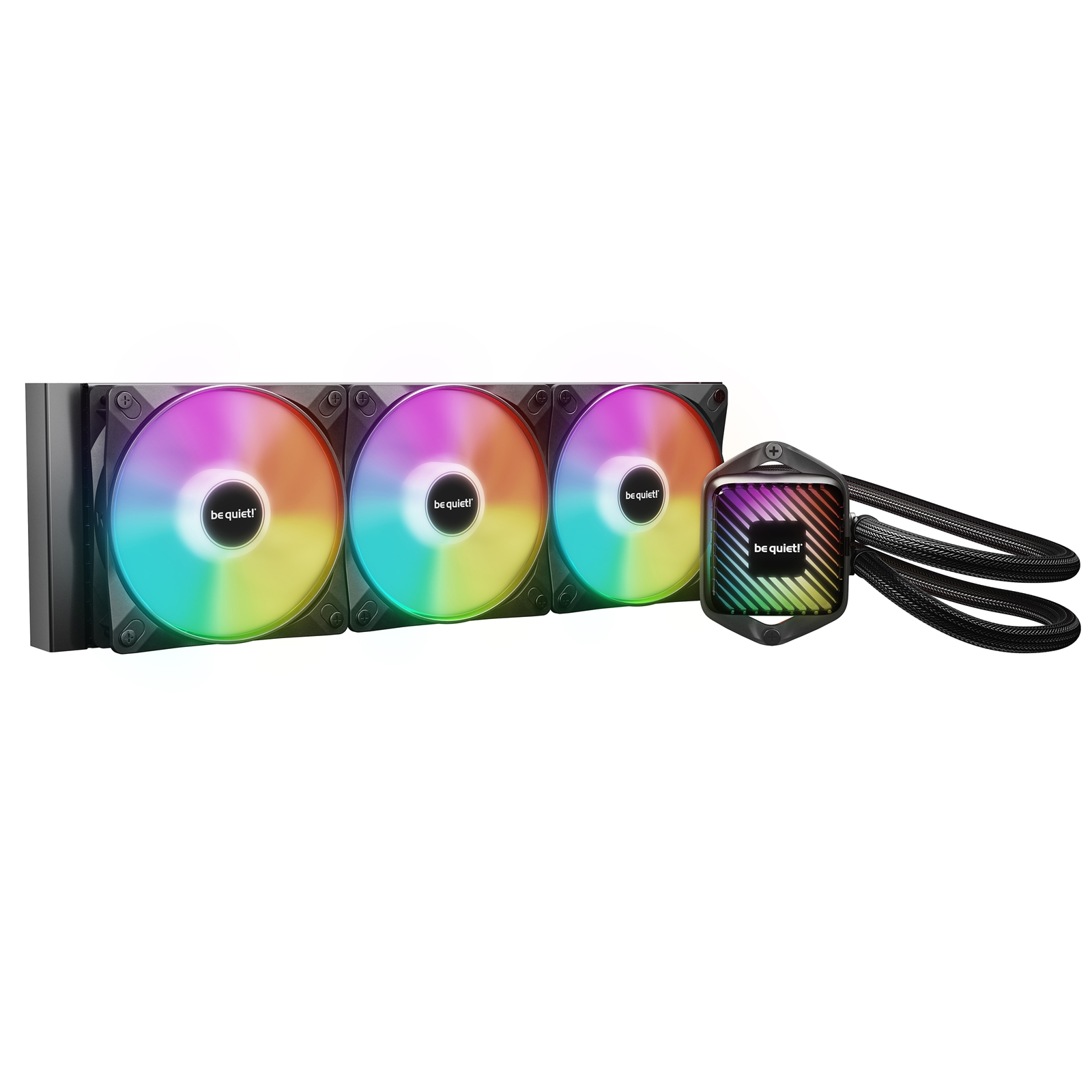 be quiet! be quiet! Pure Loop 3 LX Liquid CPU Cooler, Universal Socket, 240mm Radiator, 3 x Light  Wings LX PWM High Speed, Stylish ARGB cooling block featuring 10 included lighting foils, 3-year manufacurer's warranty.