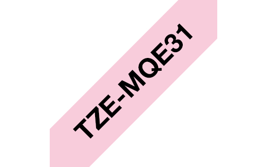 Brother TZE-MQE31 DirectLabel black on Pastell pink Laminat 12mm x 4m for Brother P-Touch TZ 3.5-36mm/6-12mm/6-18mm/6-24mm/6-36mm