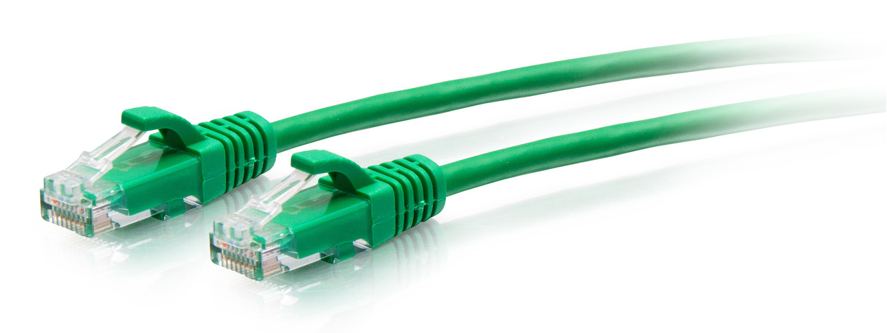 C2G 0.3m Cat6a Snagless Unshielded (UTP) Slim Ethernet Patch Cable - Green