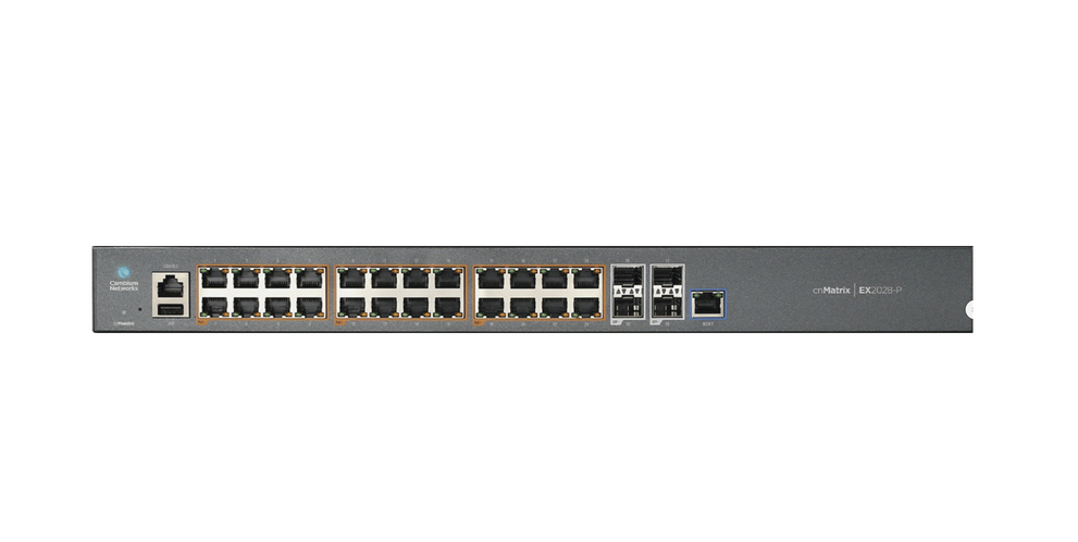 Cambium Networks EX2028-P Managed L2 Gigabit Ethernet (10/100/1000) Power over Ethernet (PoE) 1U Grey