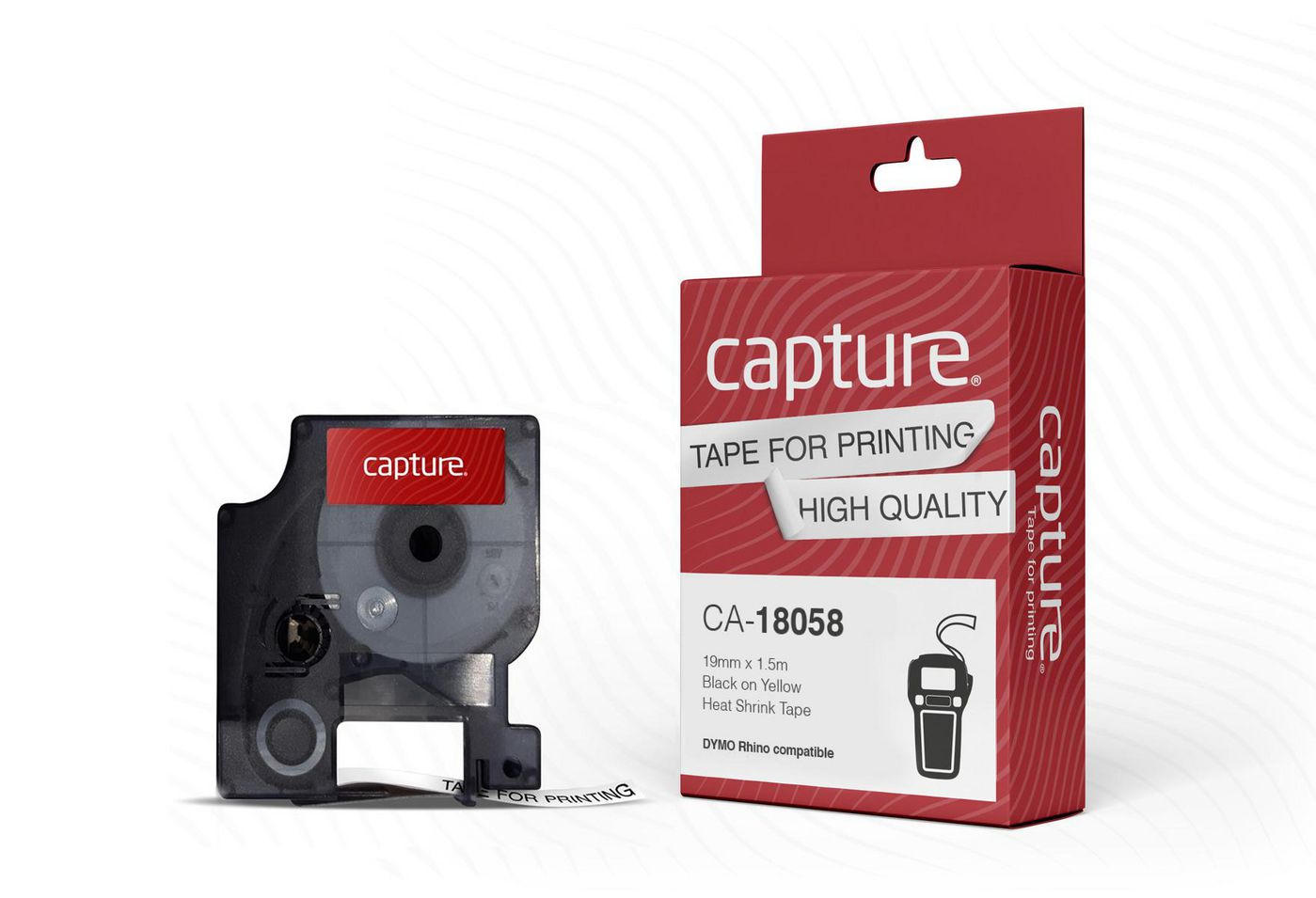 Capture CA-18058 label-making tape Black on yellow