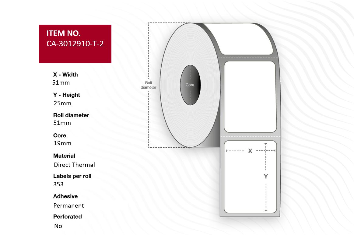 CAPTURE Label 51x25, Core 19, Direct