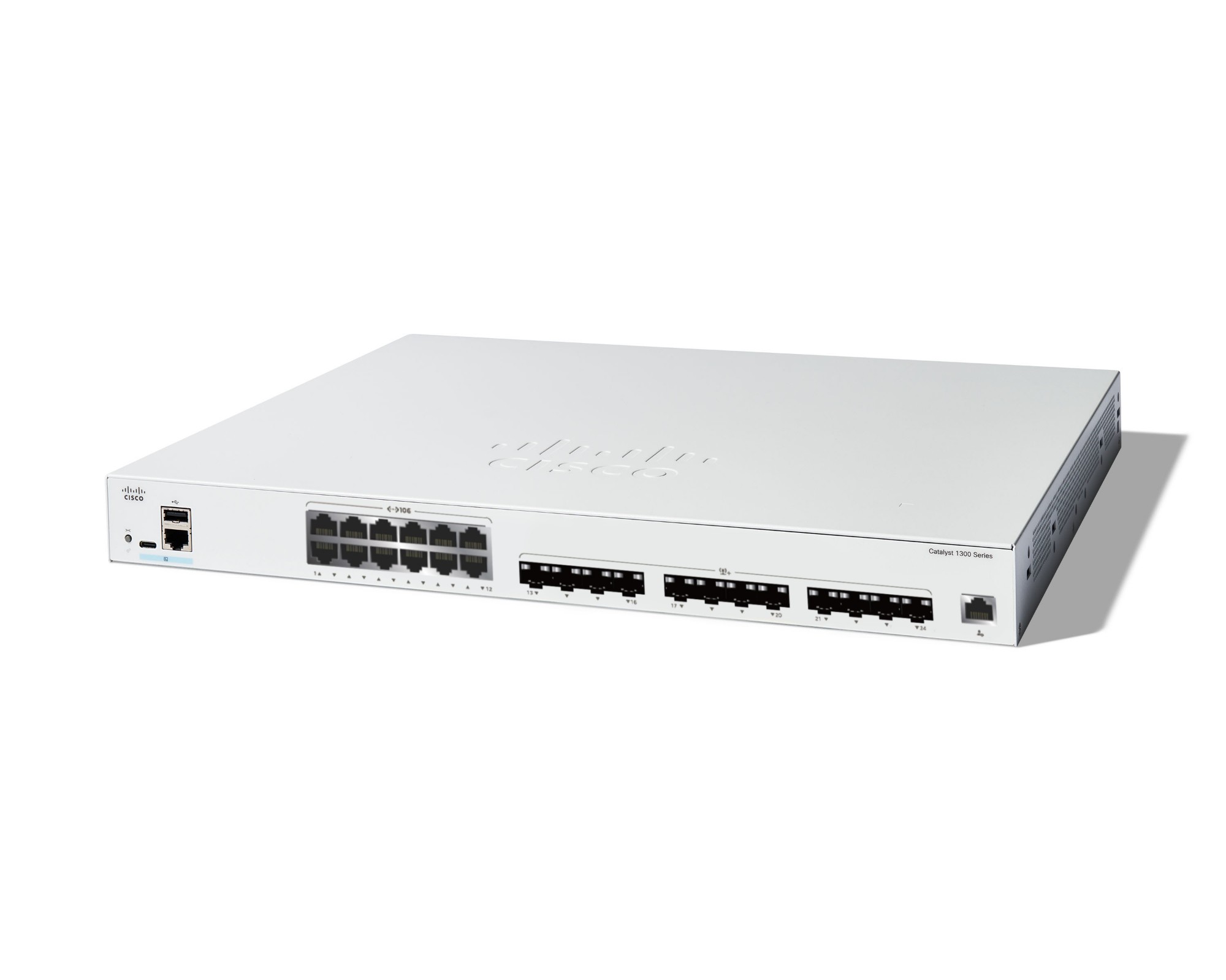 Cisco Catalyst 1300-24FP-4X Managed Switch, 24 Port GE, Full PoE, 4x10GE SFP+, Limited Lifetime Protection (C1300-24FP-4X)
