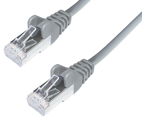 connektgear 1m RJ45 CAT6A SSTP Stranded Flush Moulded LS0H Network Cable - 26AWG - Grey