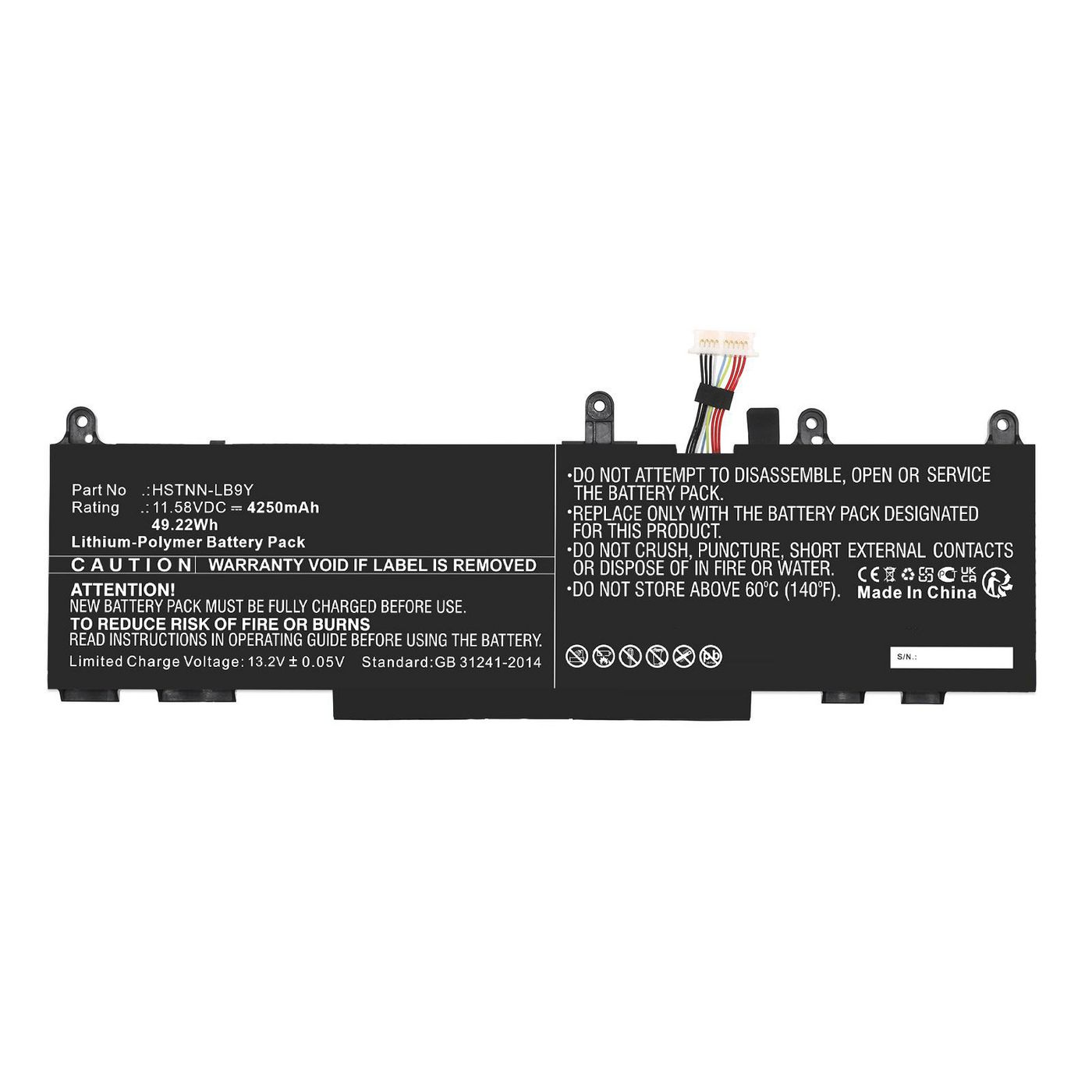 CoreParts Battery 11.58V 4250mAh