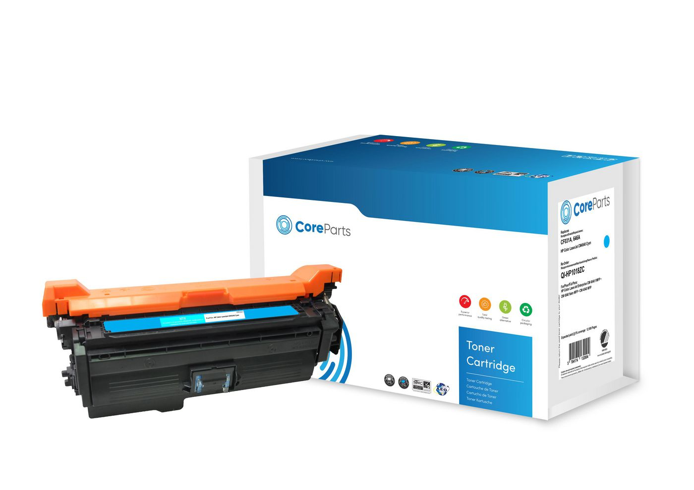 CoreParts QI-HP1018ZC toner cartridge 1 pc(s) Compatible Cyan