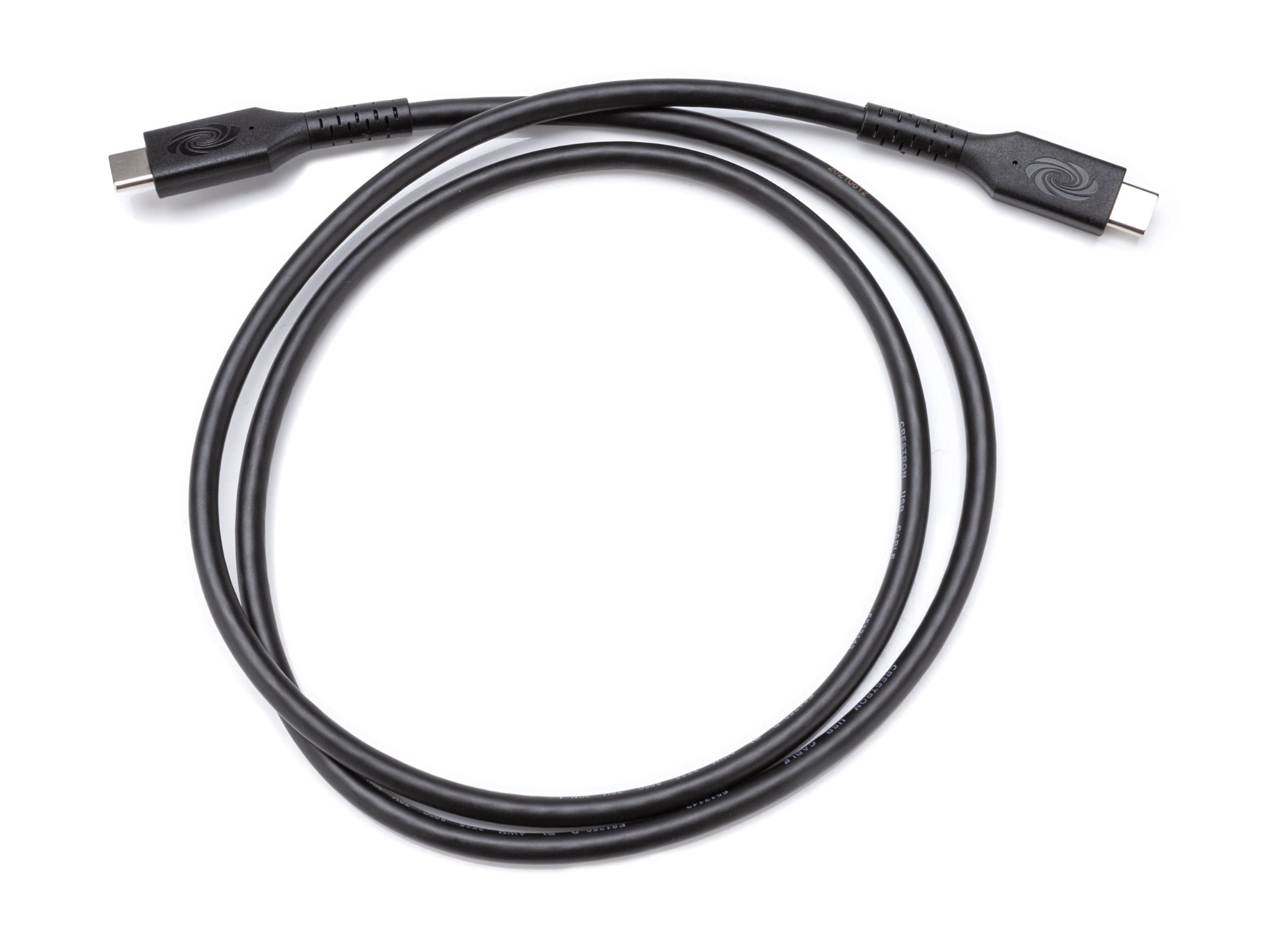 Crestron USB Cable, USB-C Male to USB-C Male, USB 3.2 Gen 2 (10 Gbps), DisplayPort Alt Mode, 100 W, 3 ft (0.9 m)