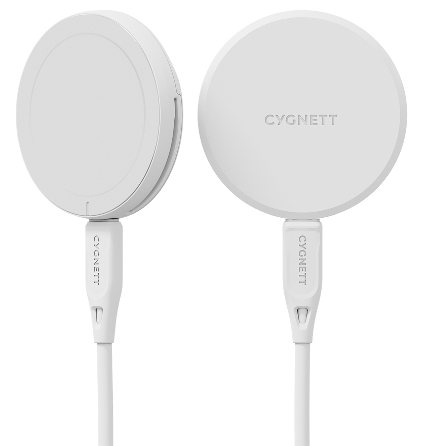 Cygnett ChargePuck Qi2.0 Headphones, Smartphone White USB Wireless charging Fast charging Indoor