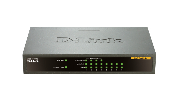 D-Link 8-port 10/100 Desktop Switch with 4 PoE Ports
