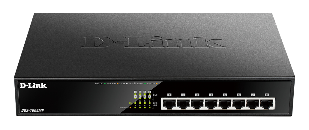 D-Link 8-Port Desktop Gigabit PoE+ Switch