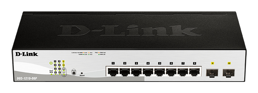 D-Link 8-Port Gigabit PoE Smart Managed Switch with 2 SFP ports