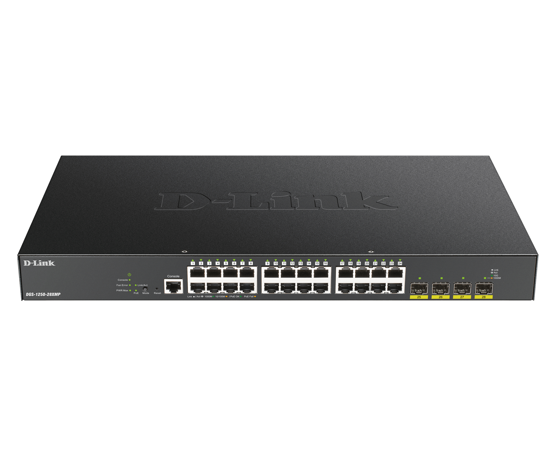 D-Link 24-port Gigabit PoE Smart Managed Switch with 4x 10G SFP+, 370Watts