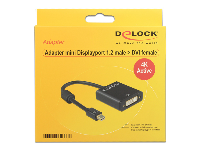 DeLOCK 62603 video cable adapter 0.2 m Mini DisplayPort DVI-I Black