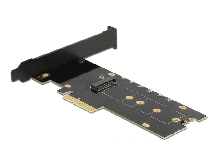 DeLOCK PCI Express x4 Card to 1 x internal NVMe M.2 Key M with heat sink and RGB LED illumination - Low Profile Form Factor
