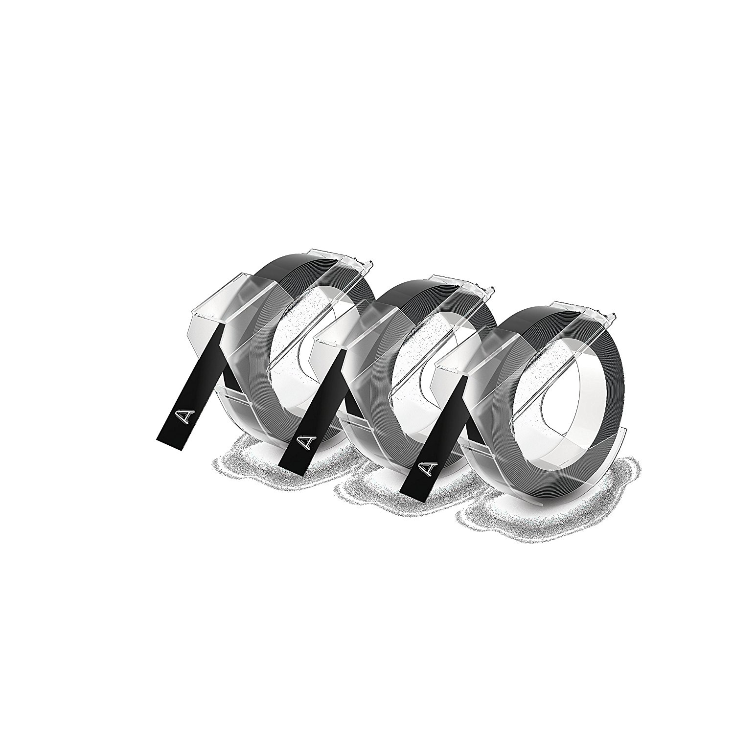 Dymo S0847730 Embossing tape 3D black 9mmx3m Pack=3 for Dymo 3D 9mm