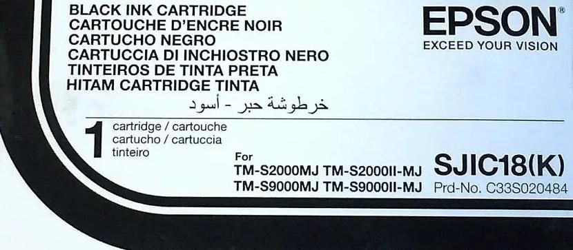 Epson C33S020701/SJIC-18-K Ink cartridge black 32.5ml for Epson TM-S 2000