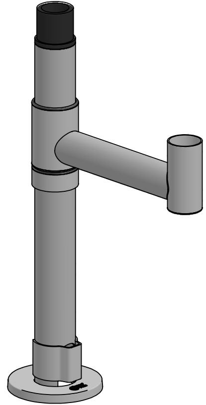 Ergonomic Solutions 400mm pole with 200mm