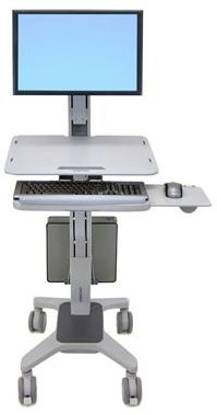 Ergotron WorkFit C-Mod, Single Display Sit-Stand Workstation 68.6 cm (27") Floor Grey