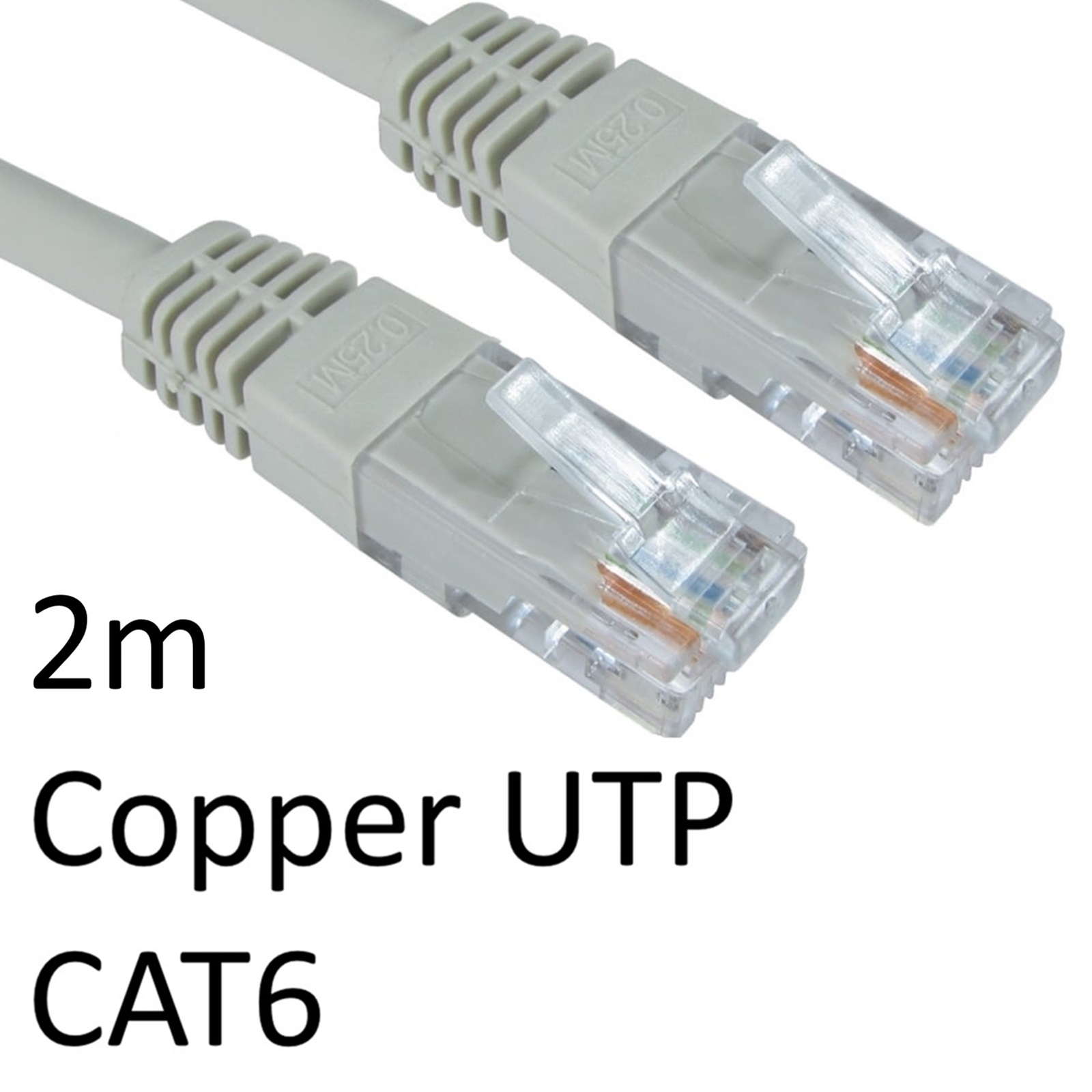 TARGET RJ45 (M) to RJ45 (M) CAT6 2m Grey OEM Moulded Boot Copper UTP Network Cable