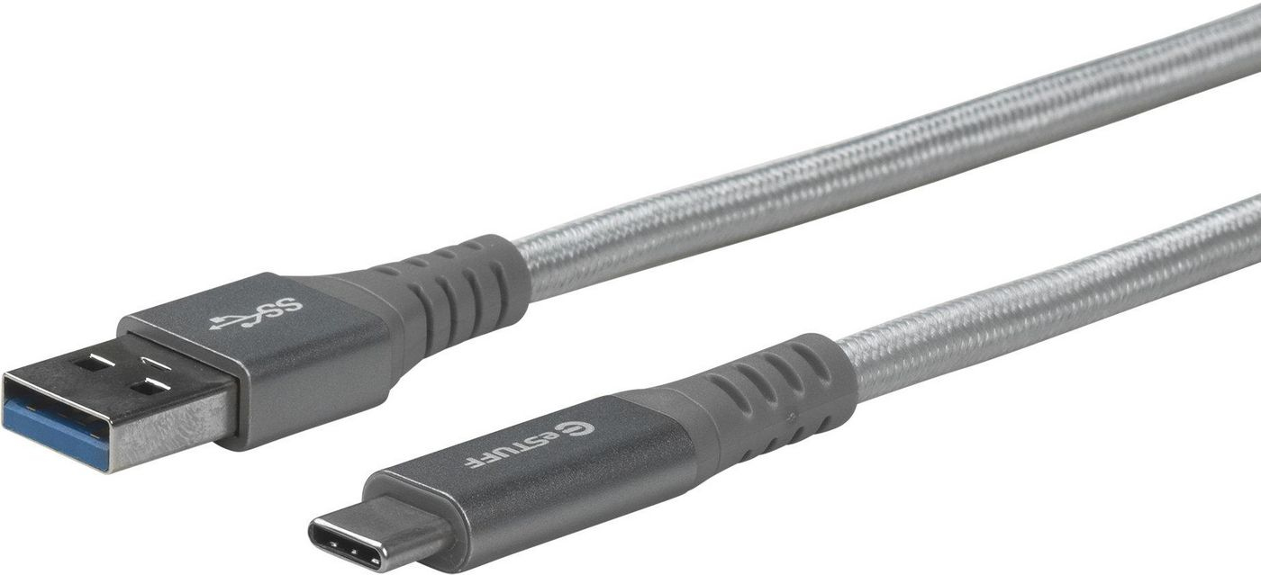 eSTUFF ES605151 USB cable USB 3.2 Gen 1 (3.1 Gen 1) 1 m USB C USB A Grey