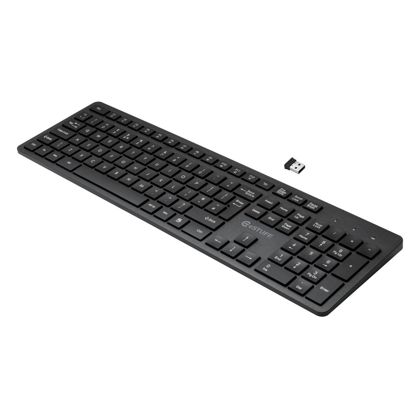 eSTUFF GLB212302 keyboard Office USB QWERTY UK English Black