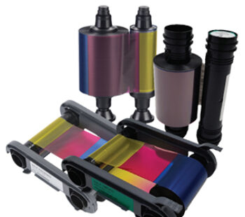 Evolis R5F208E100 Thermal-transfer ribbon Bk,C,M,Y, Transparent, 300 pages for Evolis Primacy 2