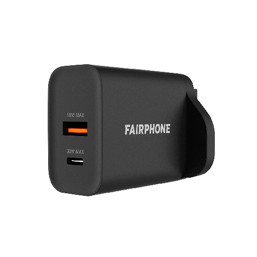 Fairphone ACCHAR-202-UK1 mobile device charger Universal Black AC Fast charging Indoor