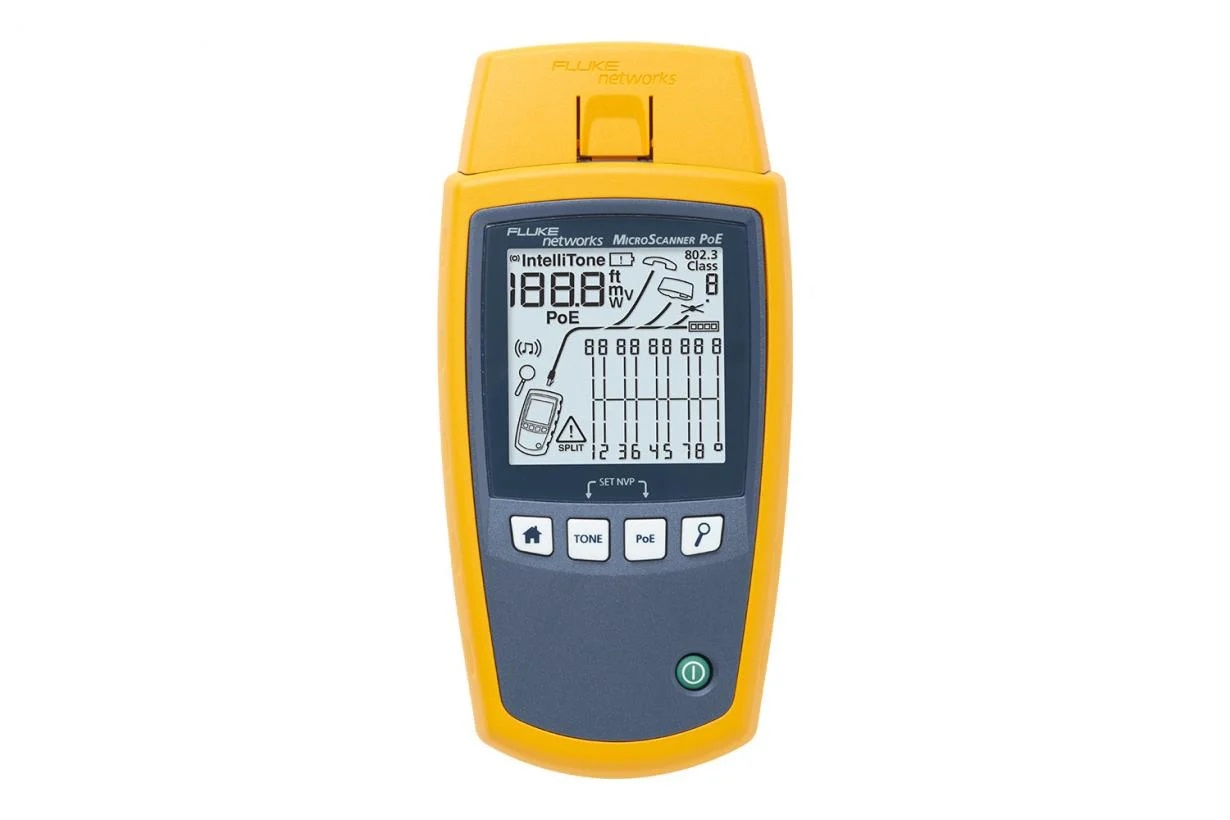 Fluke MicroScanner PoE PoE tester Blue, Yellow