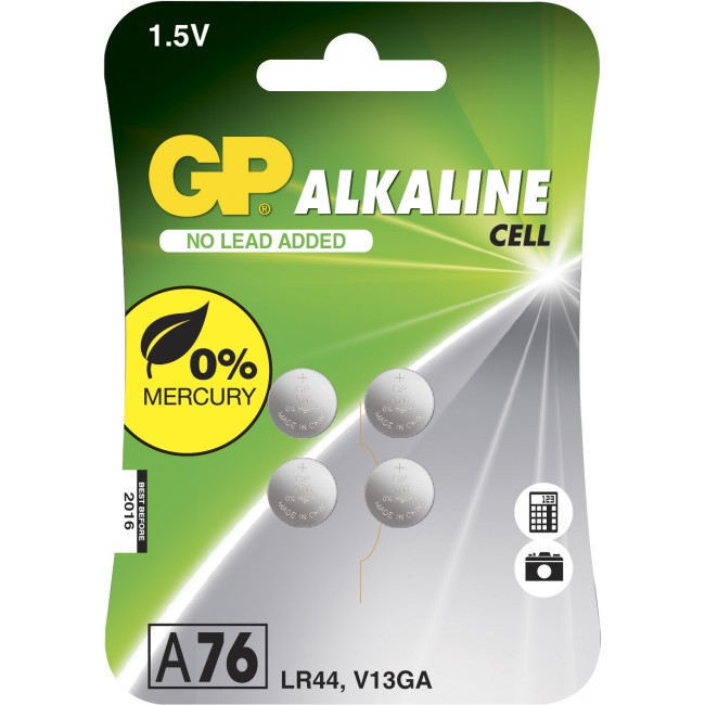 GP Batteries Alkaline Cell A76/LR44