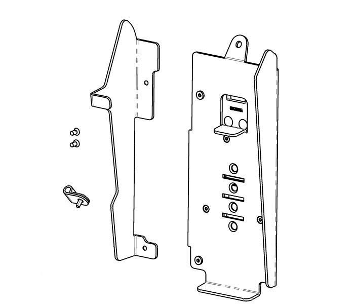 Havis Metal Backplate, for Castles S1F2. QTY 50 MOQ