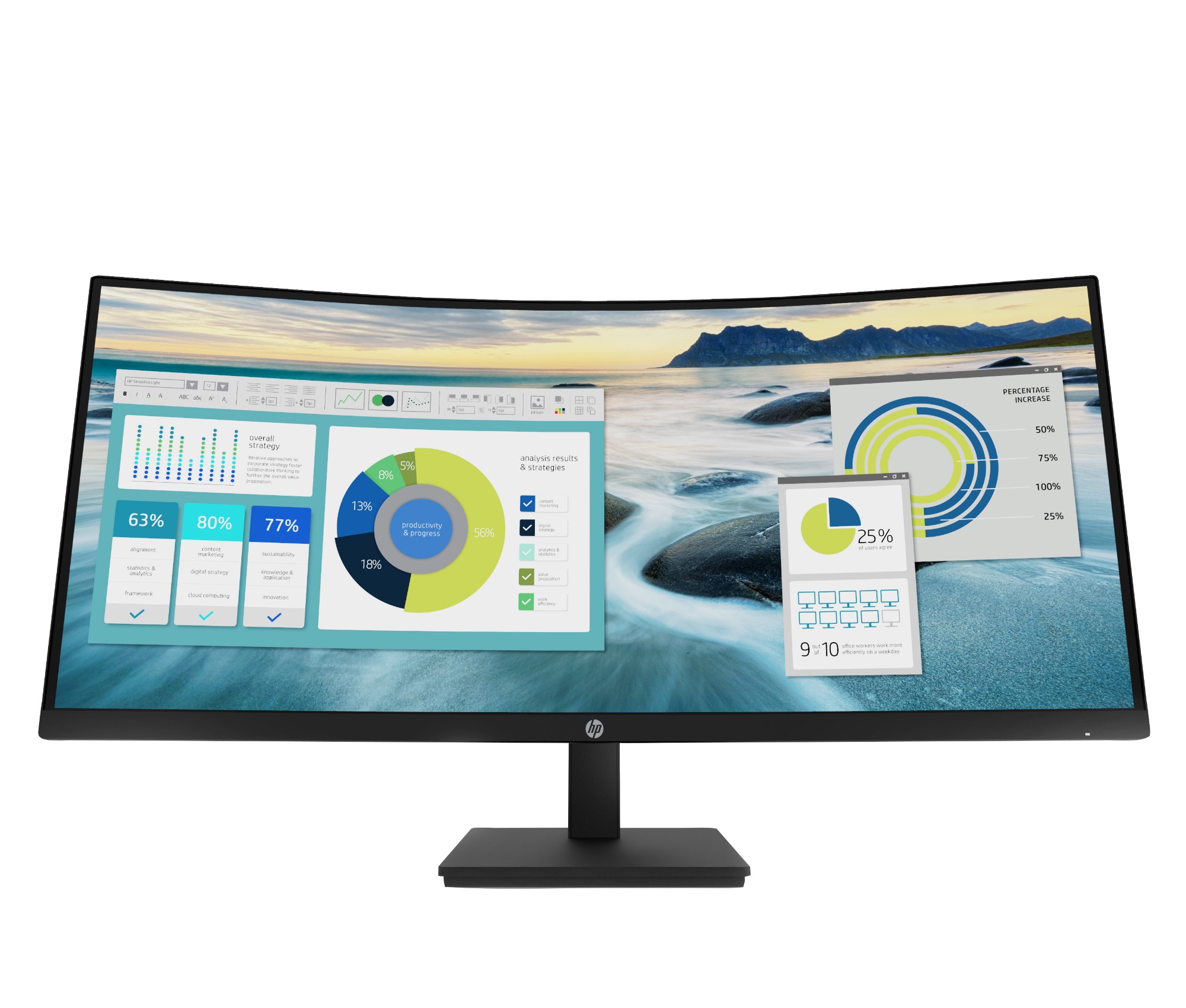 HP P34hc G4 WQHD USB-C Curved Monitor