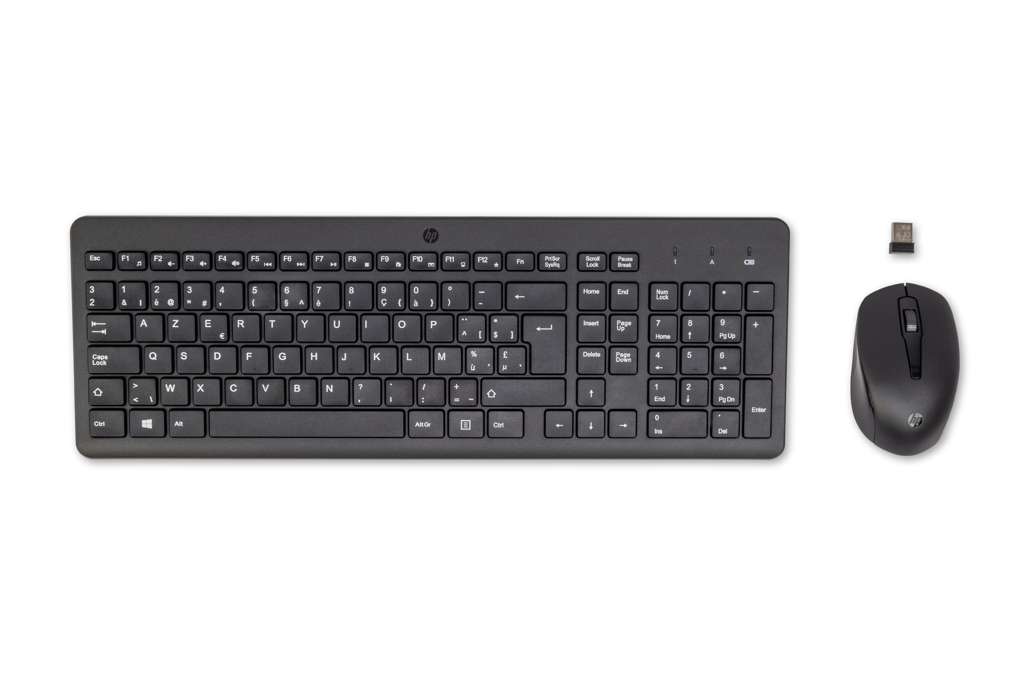 HP 330 Wireless Mouse and Combination keyboard Mouse included Universal RF Wireless AZERTY Belgian Black