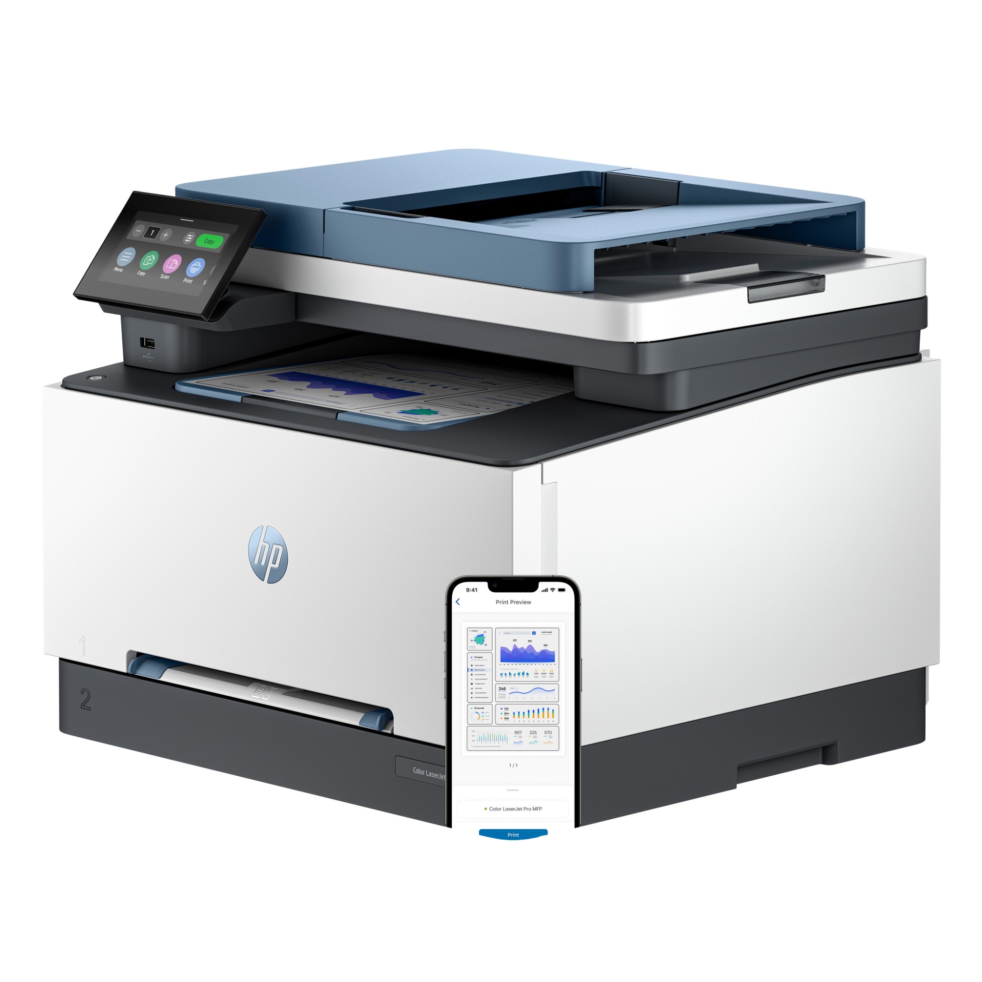 HP Color LaserJet Pro LaserJet Pro 3302fdn Multifunction Color Printer, Ethernet Only; Copier, Scanner